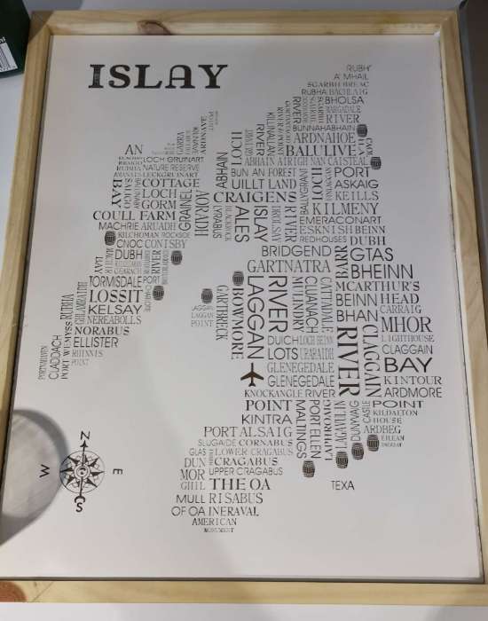 Islay Wooden Word Map
