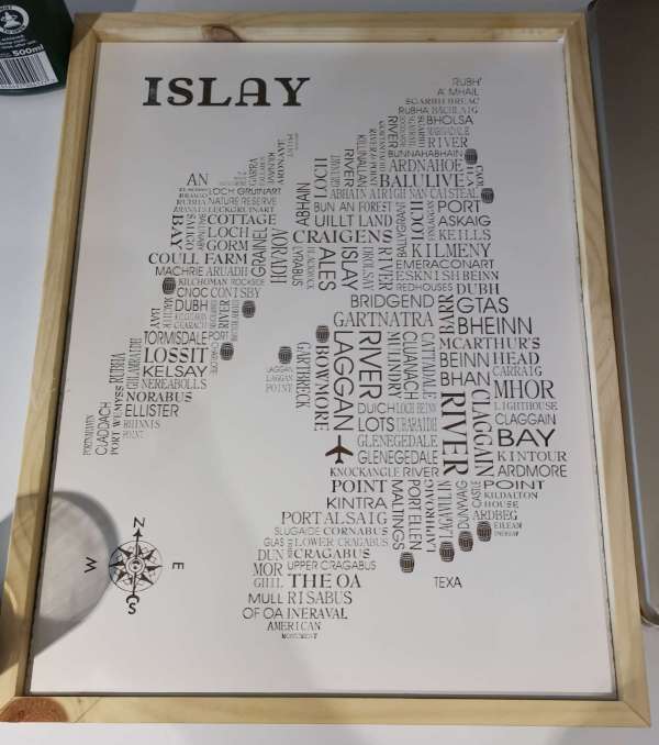 Islay Wooden Word Map